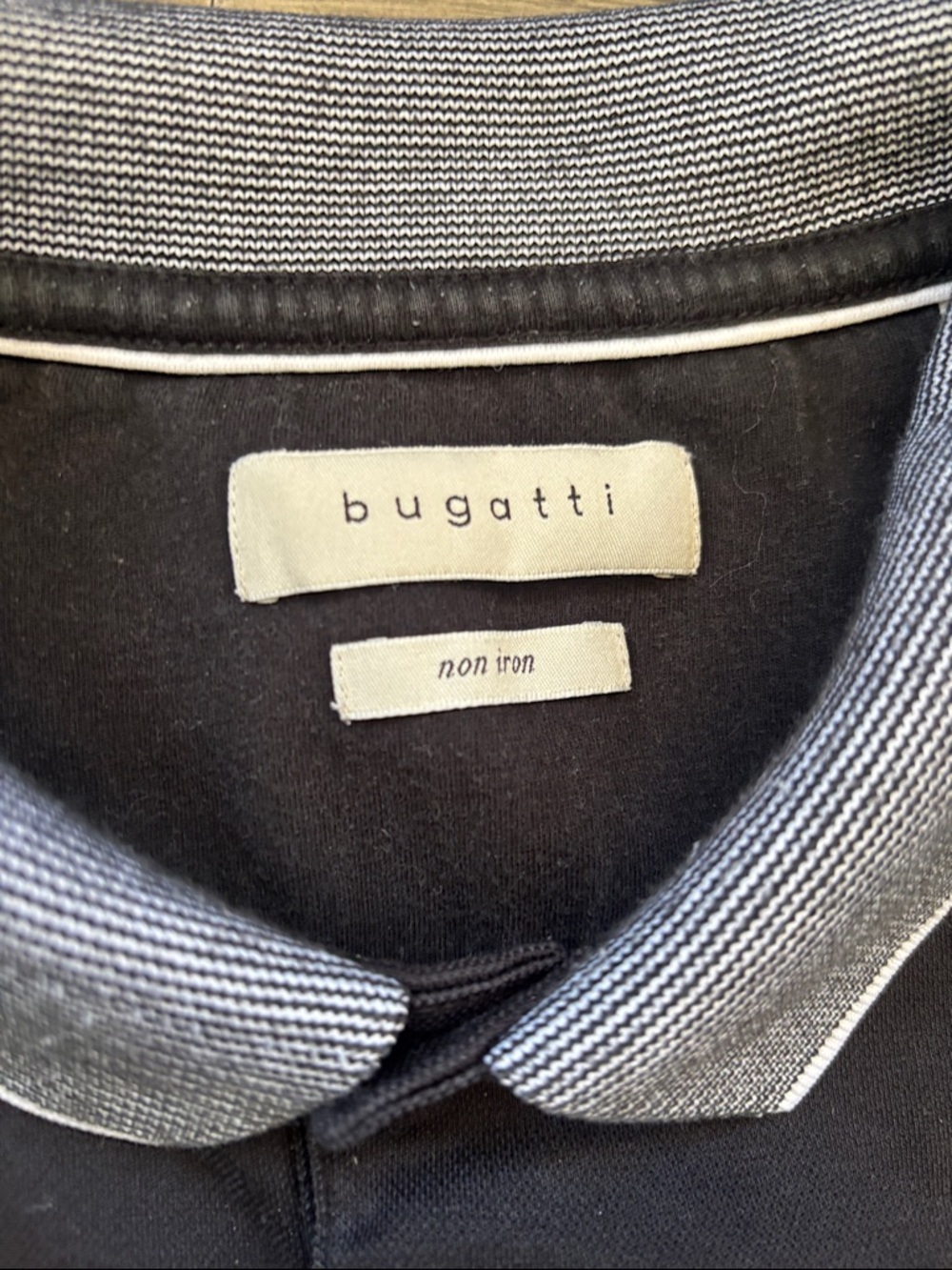 Bugatti | Black Polo with Contrast Gray Trim Non Iron XXL - Picture 7 of 12